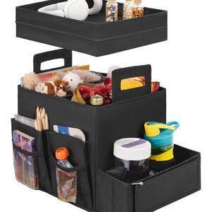 StorageWorks Trunk Organizer for Car, Car Organizer with Lid, Seat Back Storage,
